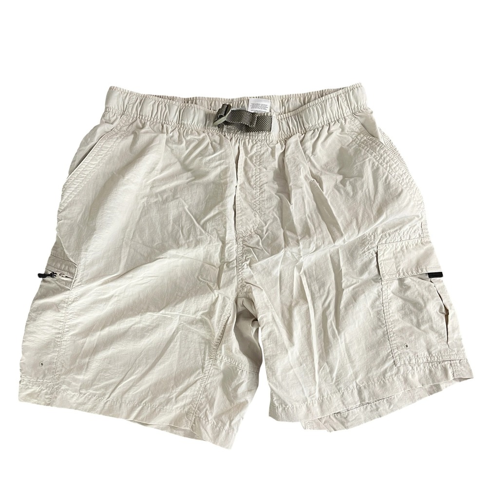 Columbia GRT Mens XL (34-36) Cargo Shorts Tan Belted Hiking Vintage